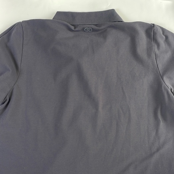 NWT Calia Pique Puff Sleeves Polo T-Shirt XXL Carbon Gray 3/4 Button Down Golf - Picture 11 of 16